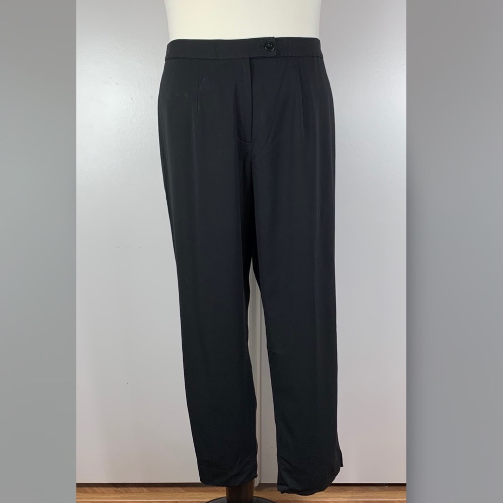LIZ CLAIBORNE Woman 16P Black Cropped Dress Pants